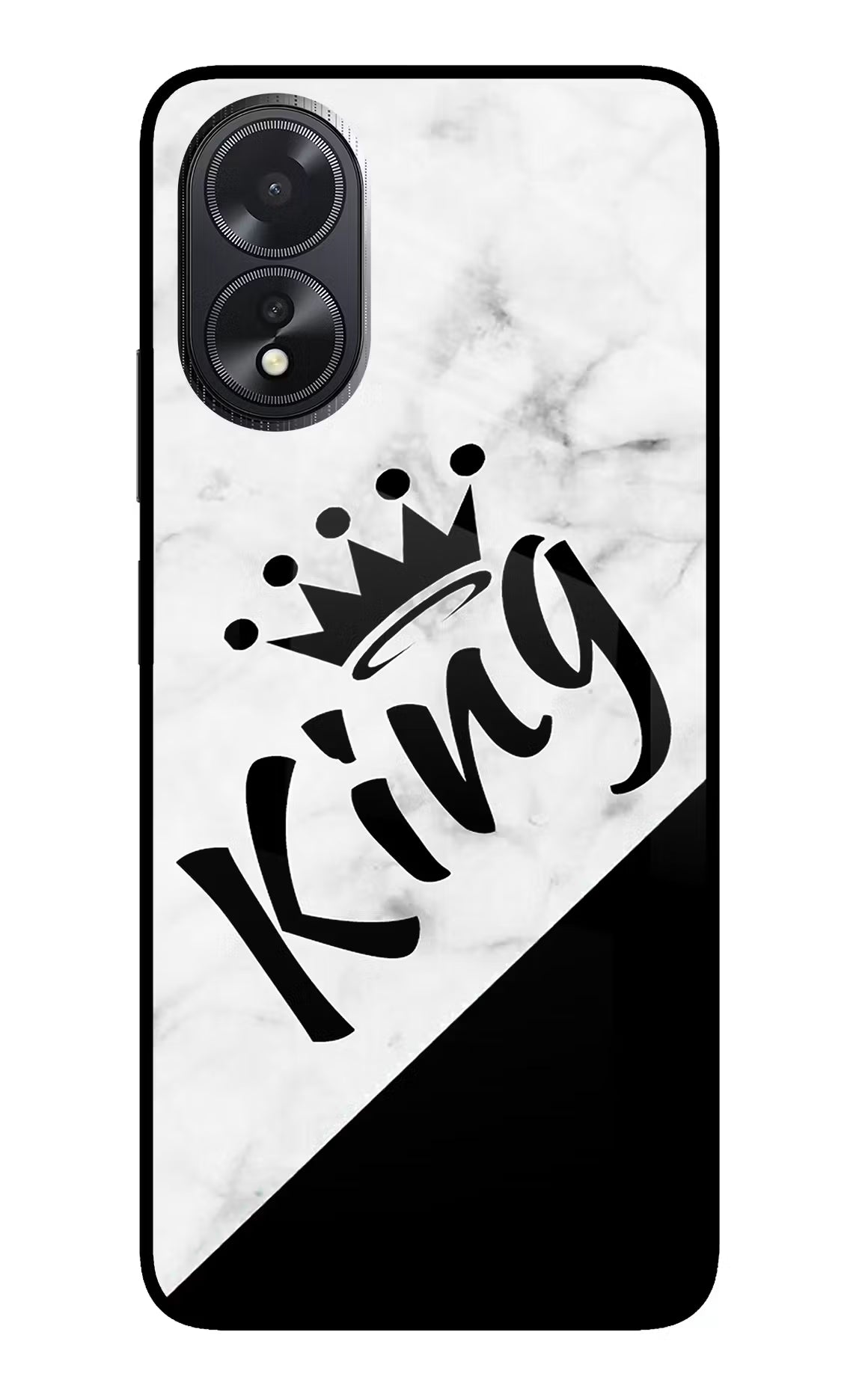 King Oppo A18/Oppo A38 Glass Case Back Cover by Casekaro
