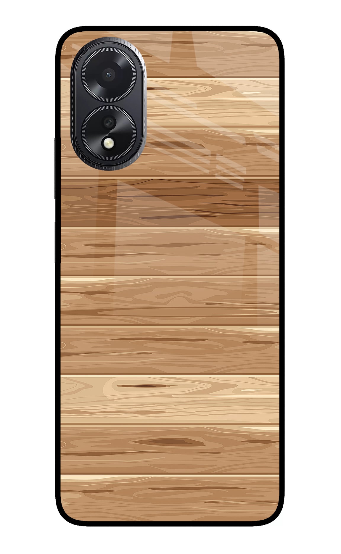 Wooden Vector Oppo A18/Oppo A38 Back Cover