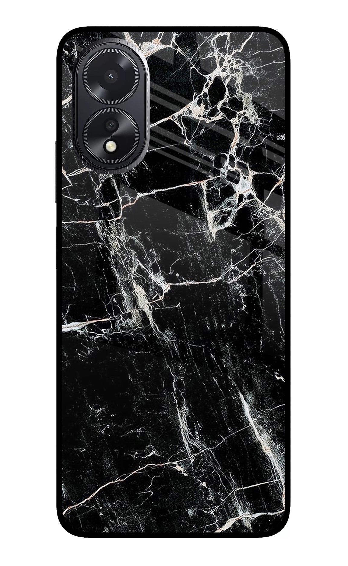 Black Marble Texture Oppo A18/Oppo A38 Back Cover