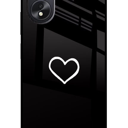 Heart Oppo A18/Oppo A38 Glass Case Back Cover by Casekaro