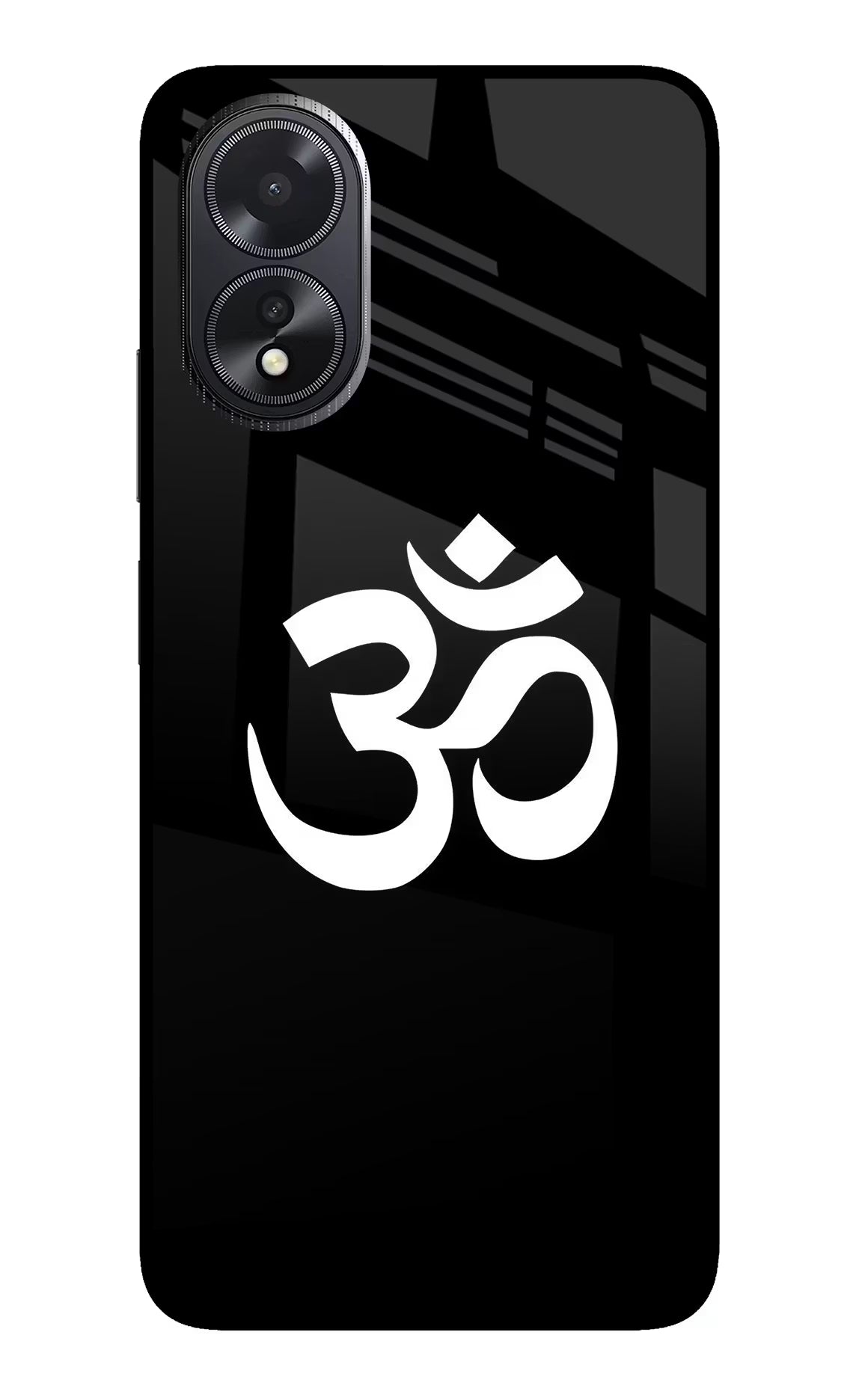 Om Oppo A18/Oppo A38 Glass Case Back Cover by Casekaro