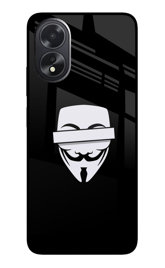 Anonymous Face Oppo A18/Oppo A38 Glass Case