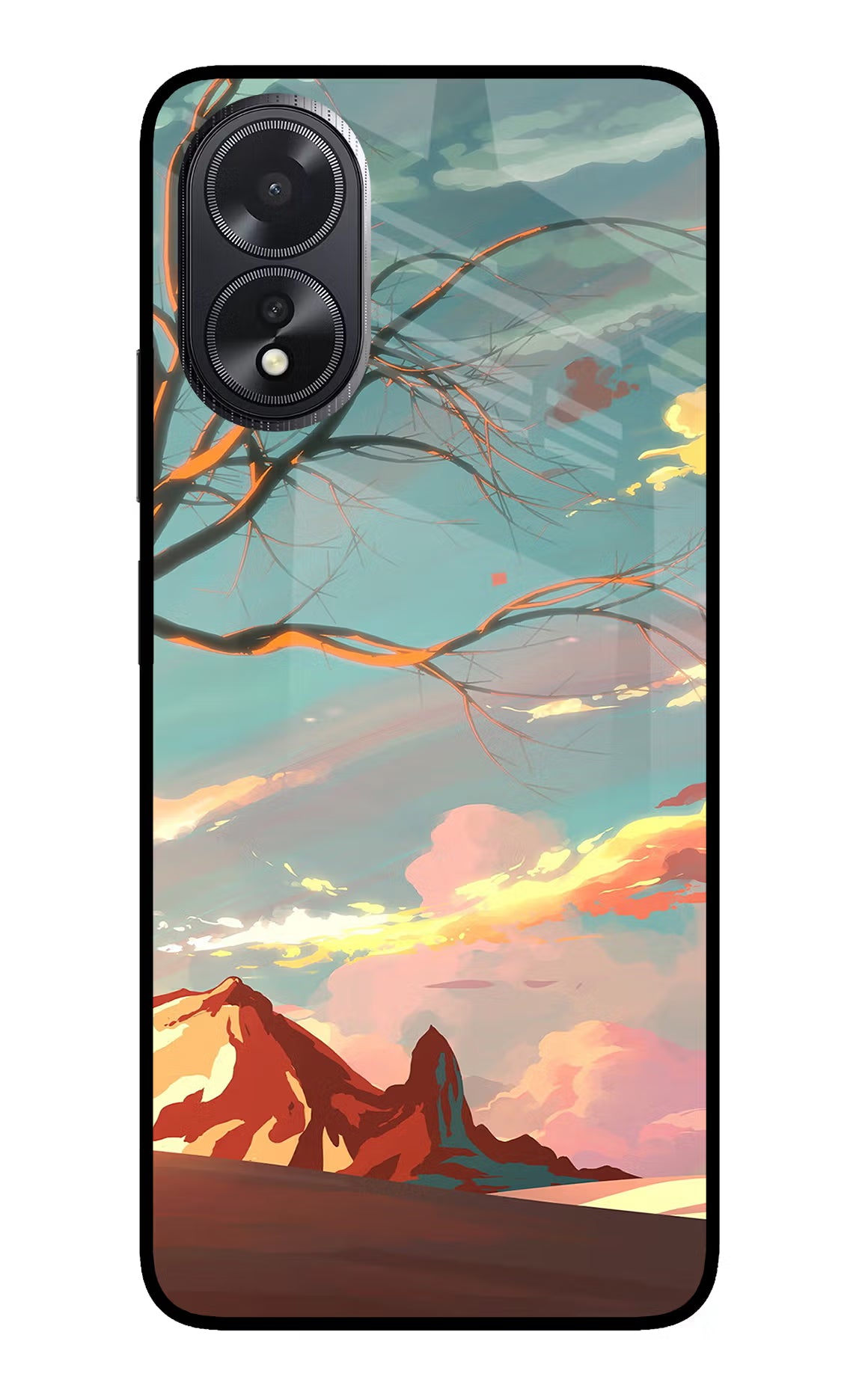 Scenery Oppo A18/Oppo A38 Glass Case Back Cover by Casekaro