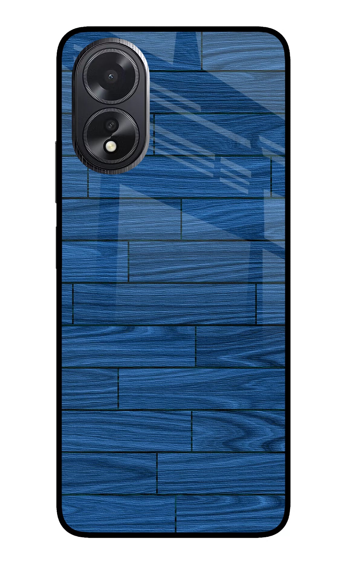 Wooden Texture Oppo A18/Oppo A38 Glass Case Back Cover by Casekaro