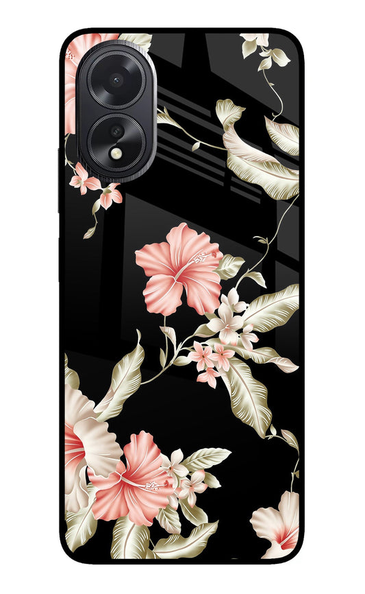 Flowers Oppo A18/Oppo A38 Glass Case