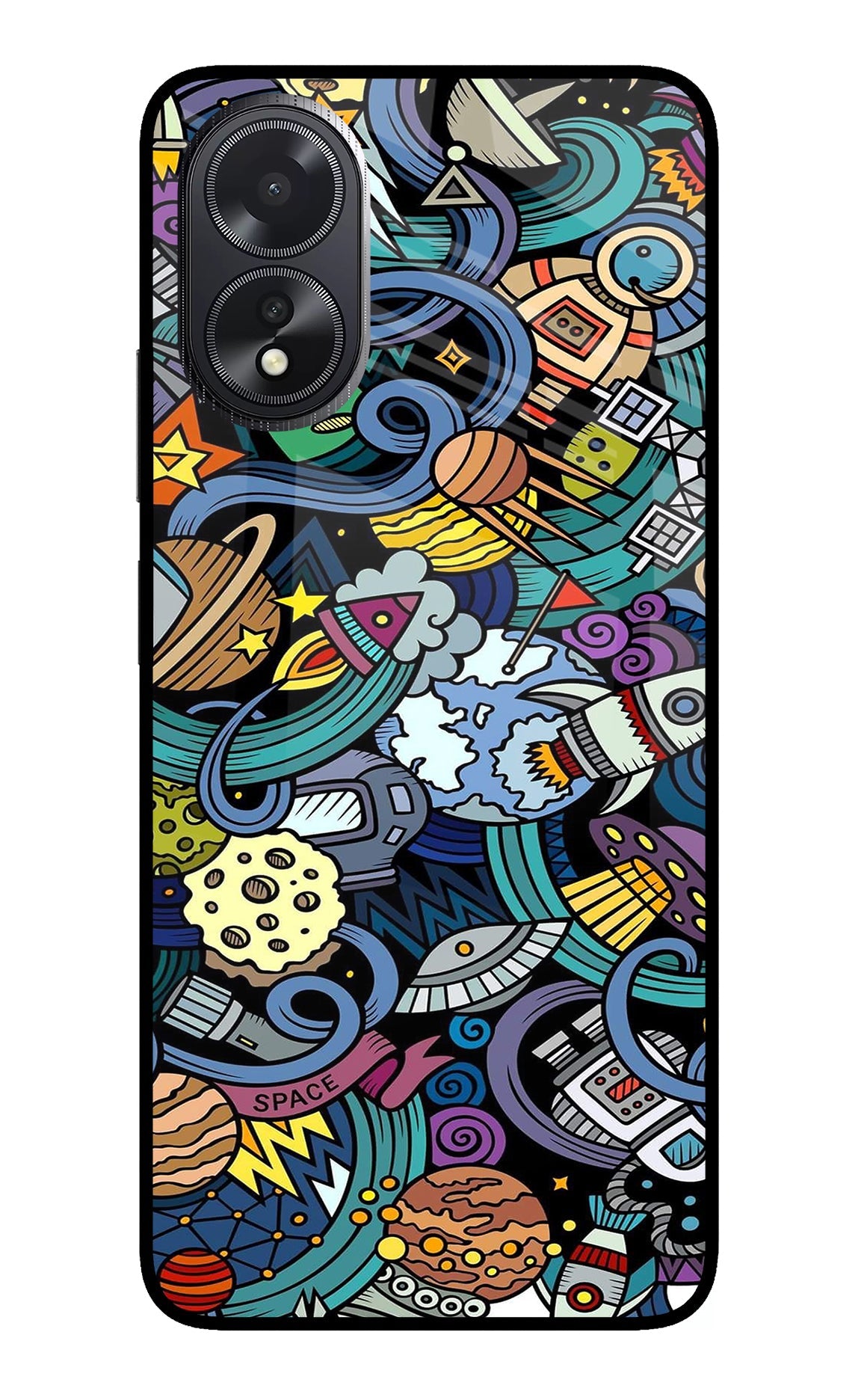 Space Abstract Oppo A18/Oppo A38 Back Cover