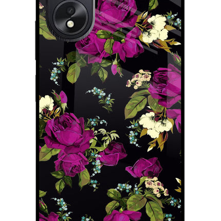 Flowers Oppo A18/Oppo A38 Glass Case Back Cover by Casekaro