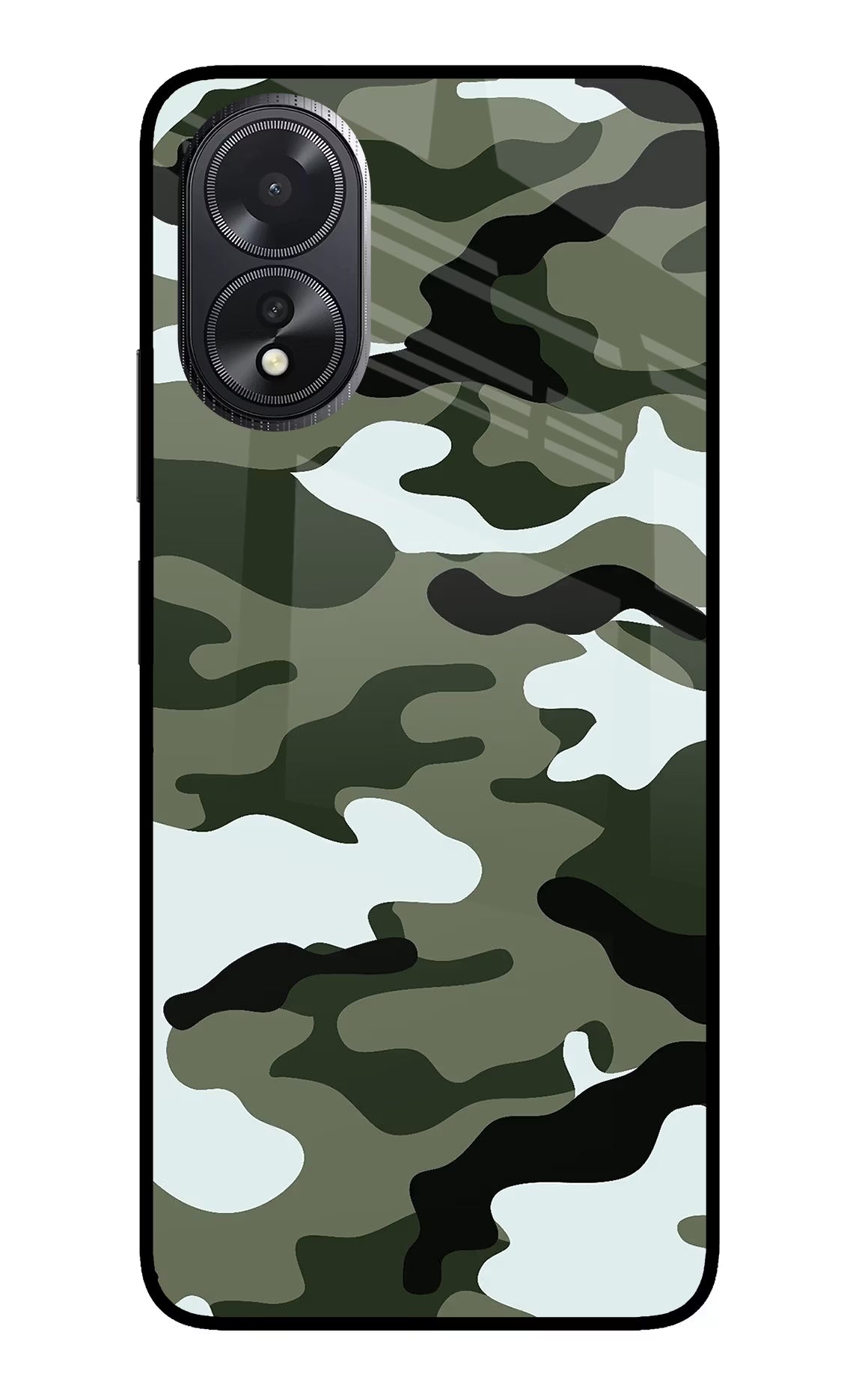 Camouflage Oppo A18/Oppo A38 Glass Case