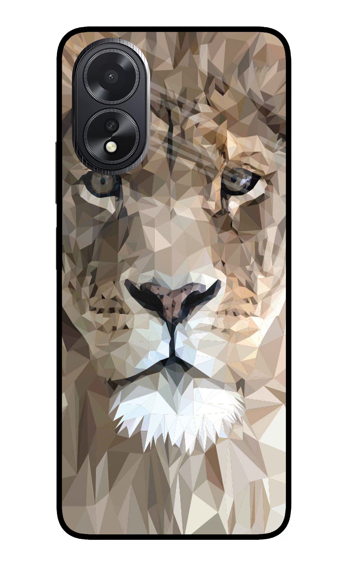 Lion Art Oppo A18/Oppo A38 Glass Case