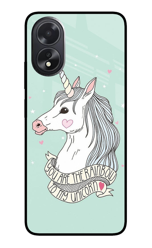 Unicorn Wallpaper Oppo A18/Oppo A38 Glass Case