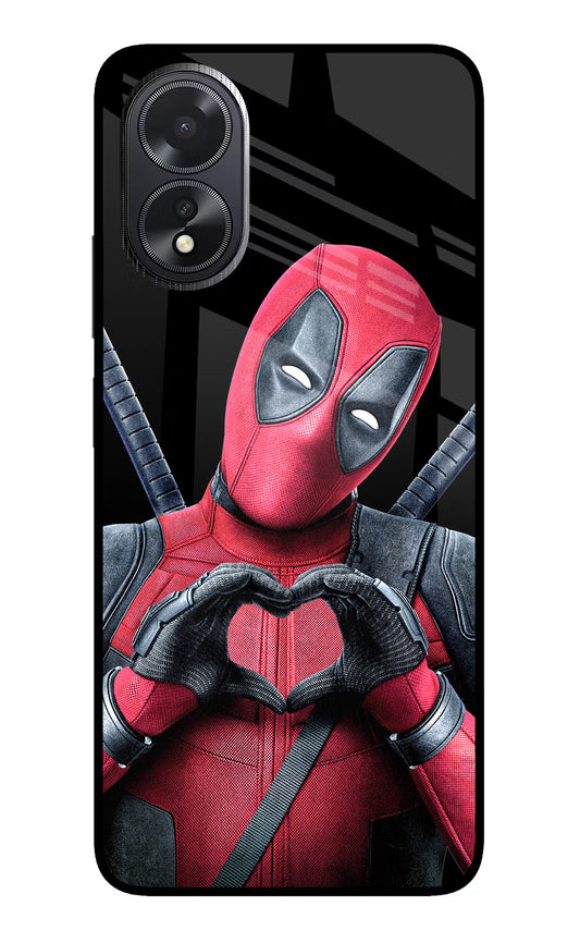 Deadpool Oppo A18/Oppo A38 Glass Case