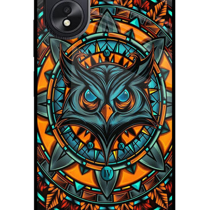 Angry Owl Art Oppo A18/Oppo A38 Glass Case Back Cover by Casekaro