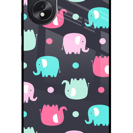 Elephants Oppo A18/Oppo A38 Glass Case Back Cover by Casekaro