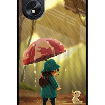 Rainy Day Oppo A18/Oppo A38 Glass Case Back Cover by Casekaro