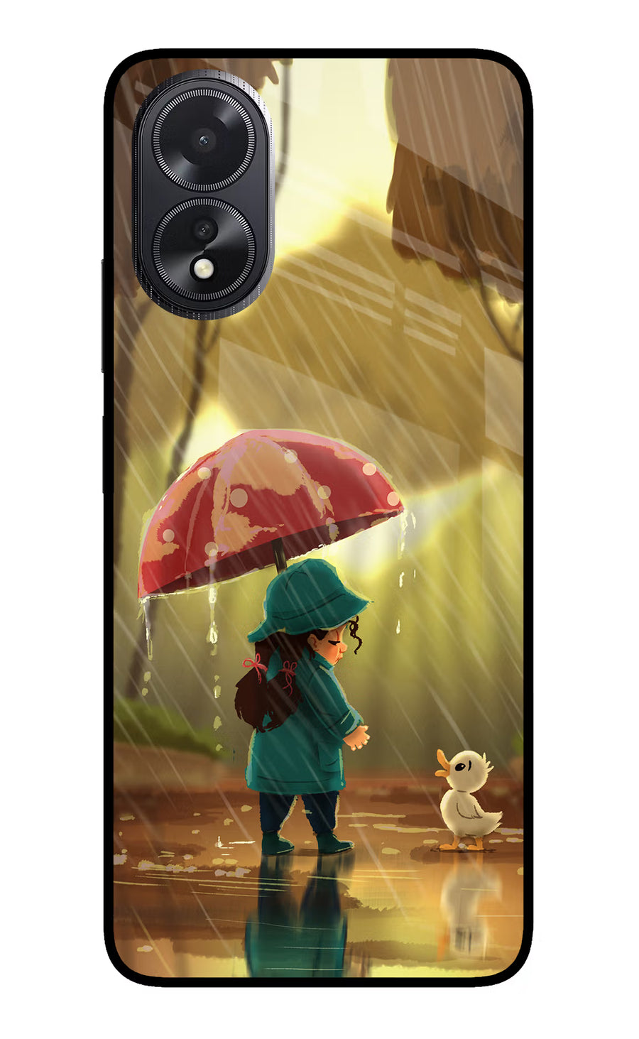 Rainy Day Oppo A18/Oppo A38 Back Cover, Glass case