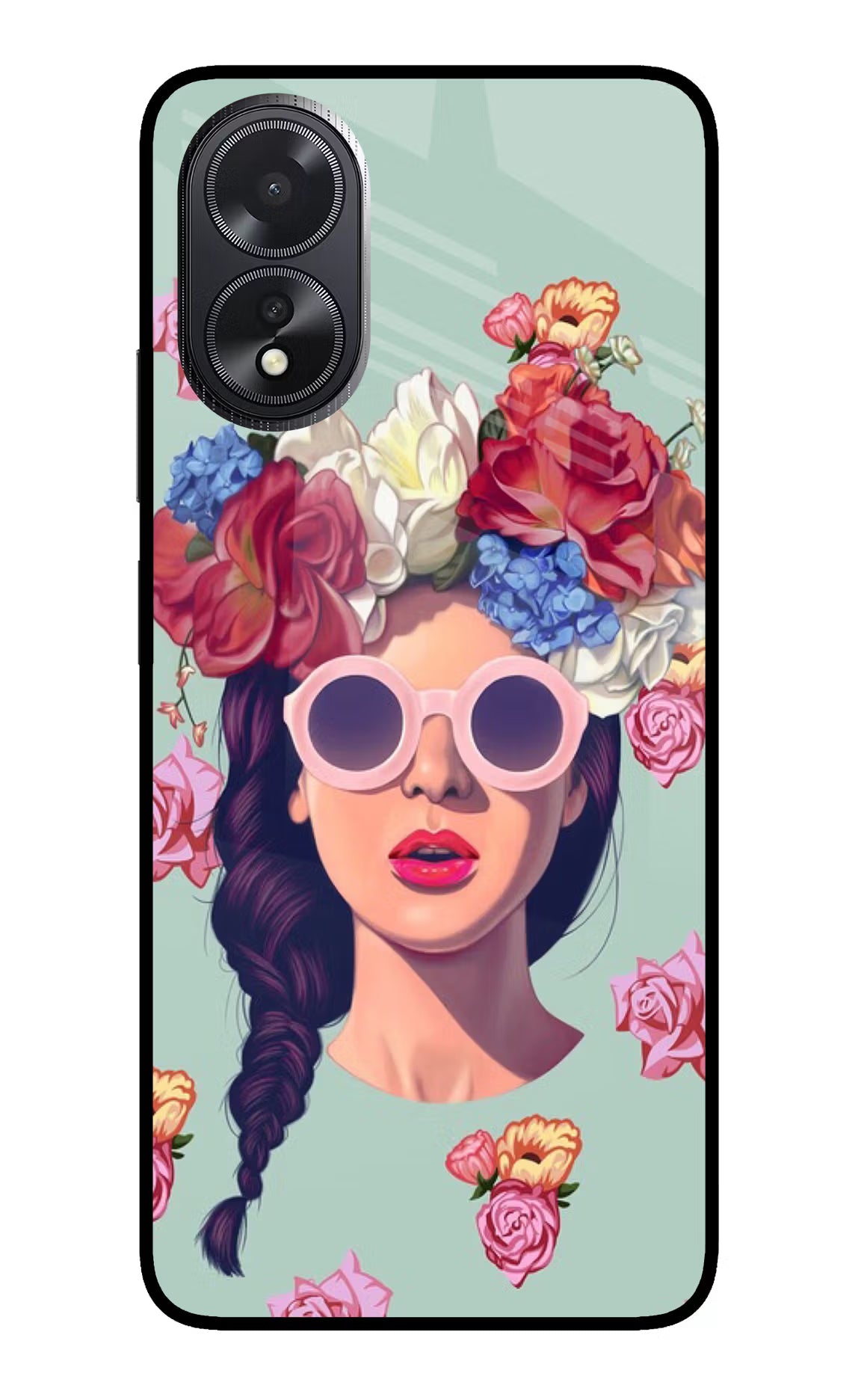 Pretty Girl Oppo A18/Oppo A38 Glass Case Back Cover by Casekaro