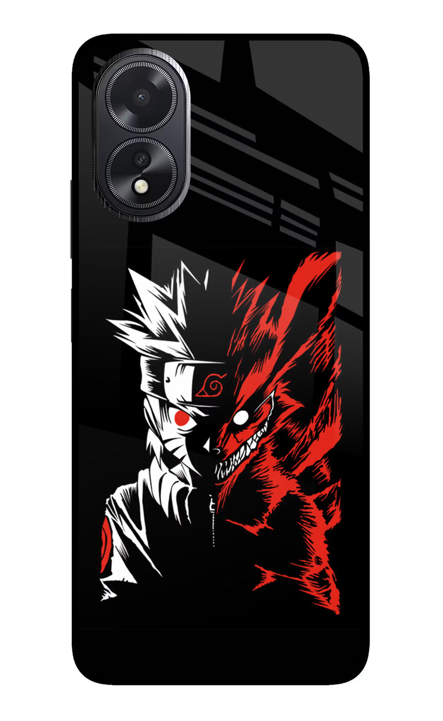 Naruto Two Face Oppo A18/Oppo A38 Back Cover, Glass case