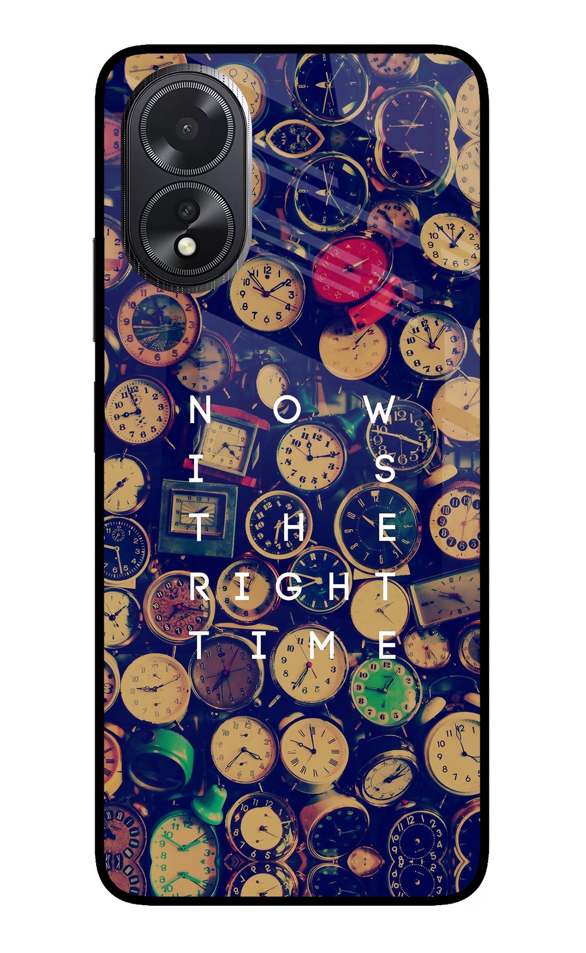 Now is the Right Time Quote Oppo A18/Oppo A38 Back Cover