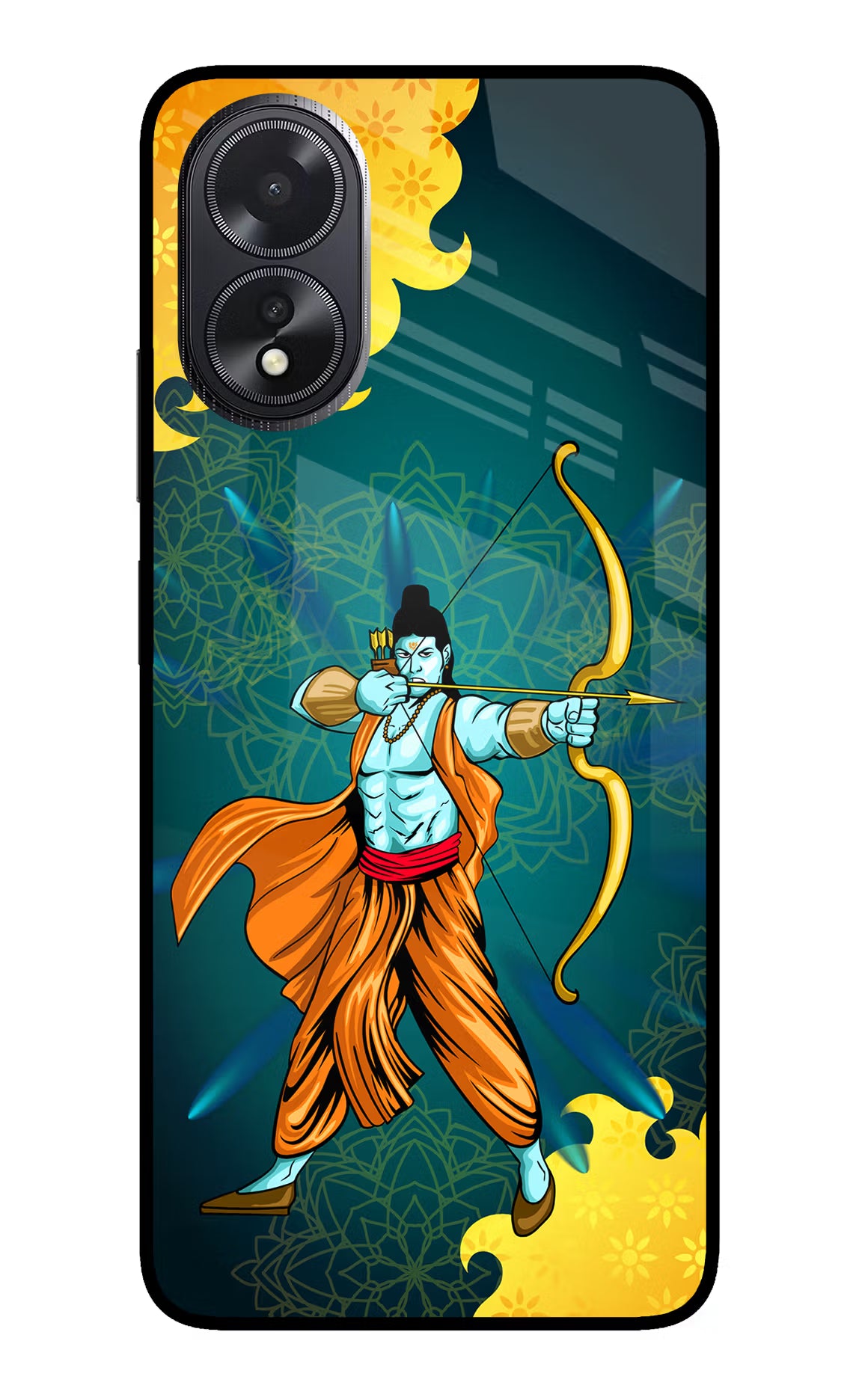 Lord Ram - 6 Oppo A18/Oppo A38 Glass Case Back Cover by Casekaro