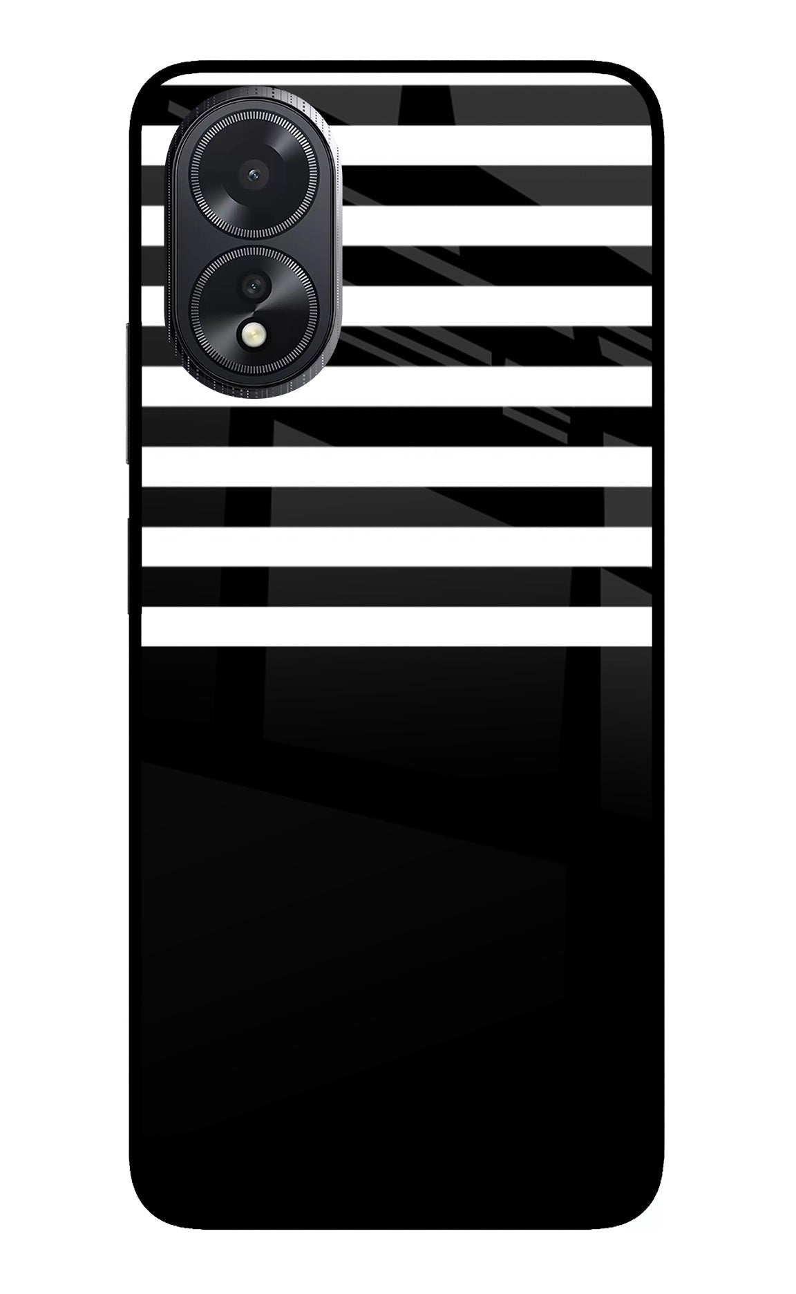 Black and White Print Oppo A18/Oppo A38 Glass Case