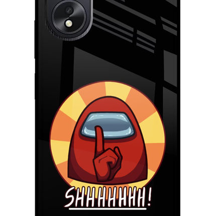 Among Us Shhh! Oppo A18/Oppo A38 Glass Case Back Cover by Casekaro