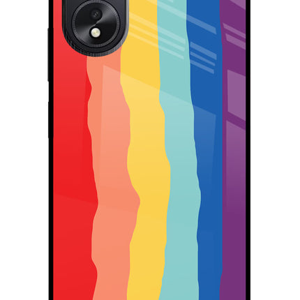 Rainbow Oppo A18/Oppo A38 Glass Case Back Cover by Casekaro