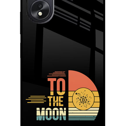 To the Moon Oppo A18/Oppo A38 Glass Case Back Cover by Casekaro