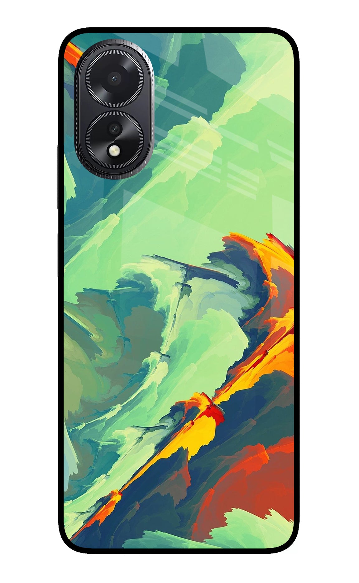 Paint Art Oppo A18/Oppo A38 Glass Case