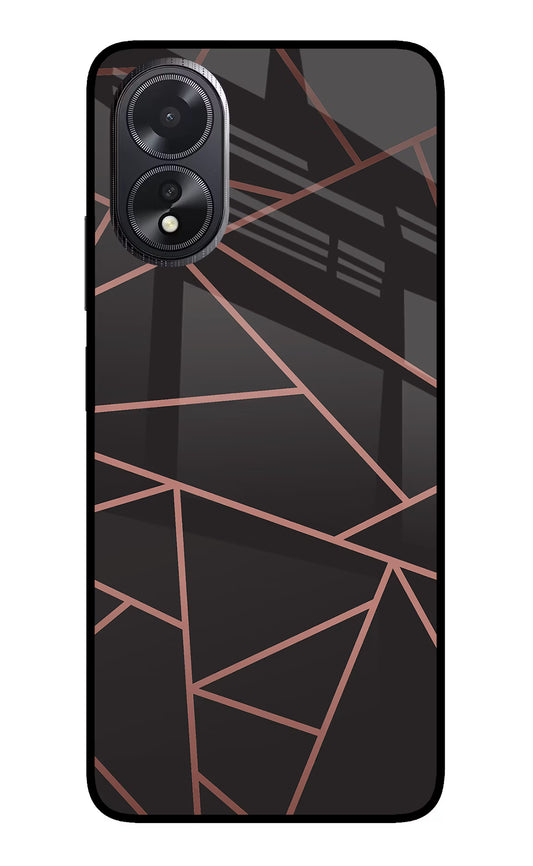 Geometric Pattern Oppo A18/Oppo A38 Glass Case