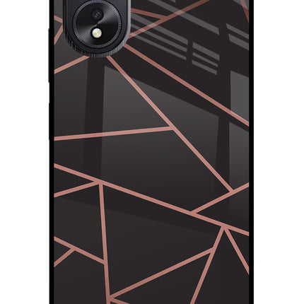 Geometric Pattern Oppo A18/Oppo A38 Glass Case Back Cover by Casekaro