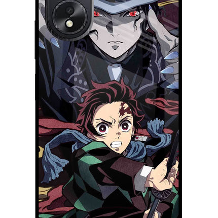 Demon Slayer Oppo A18/Oppo A38 Glass Case Back Cover by Casekaro