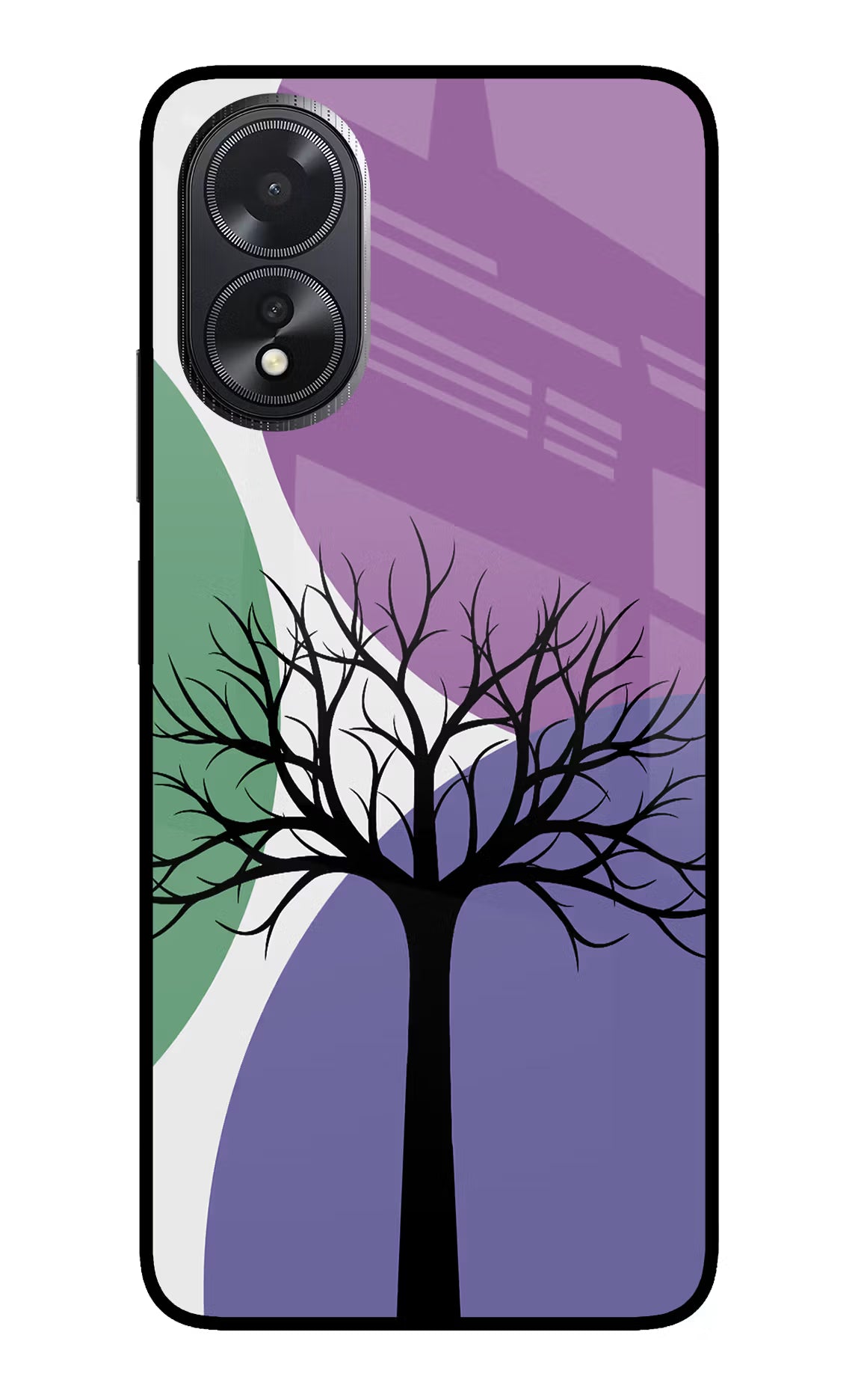 Tree Art Oppo A18/Oppo A38 Glass Case Back Cover by Casekaro