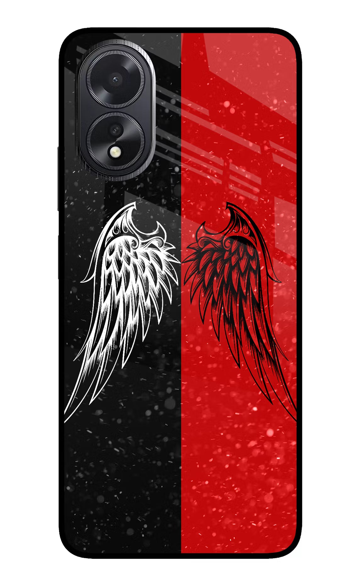 Wings Oppo A18/Oppo A38 Glass Case Back Cover by Casekaro