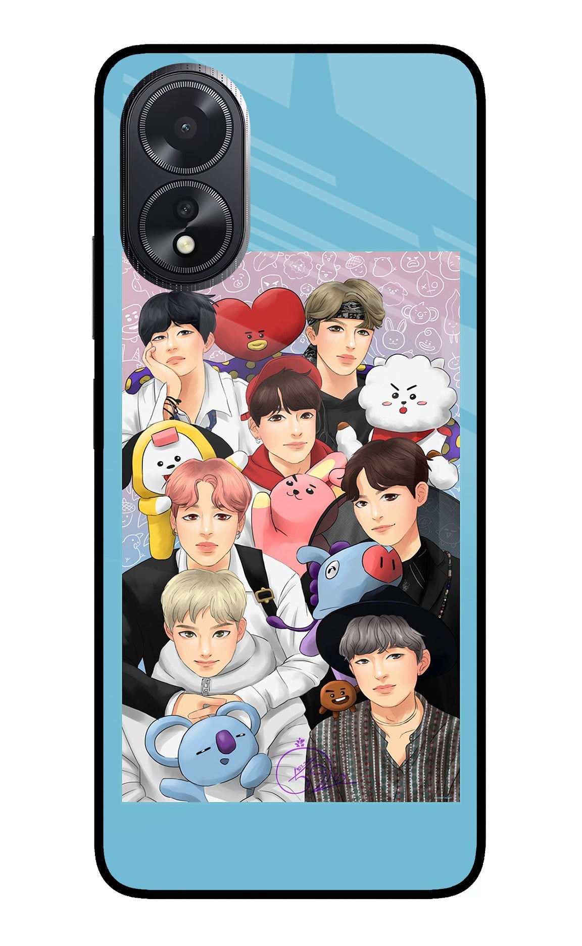 BTS with animals Oppo A18/Oppo A38 Glass Case