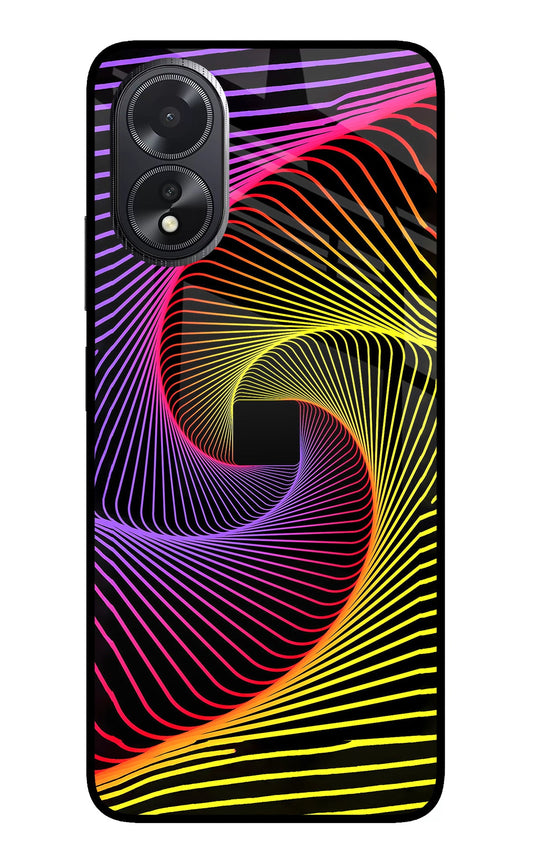 Colorful Strings Oppo A18/Oppo A38 Glass Case