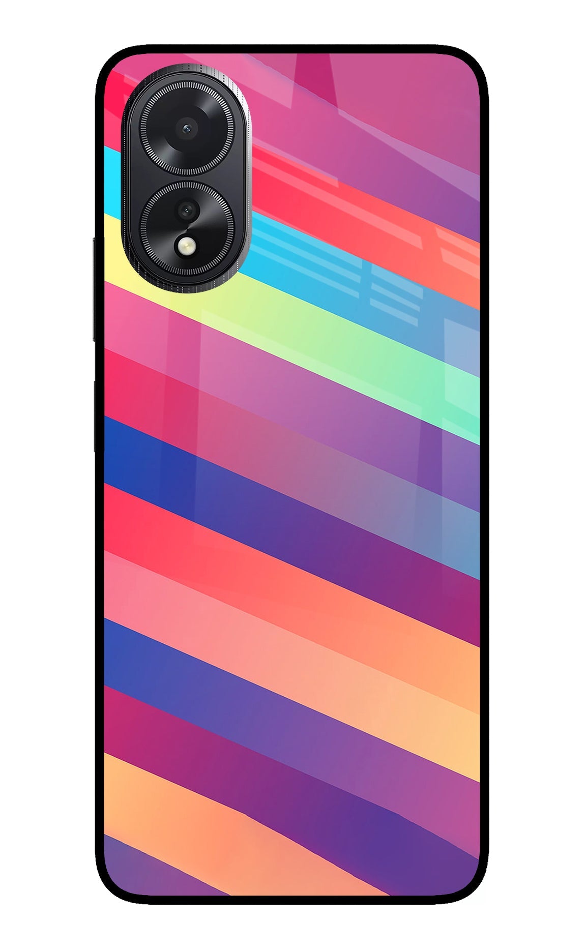 Stripes color Oppo A18/Oppo A38 Glass Case