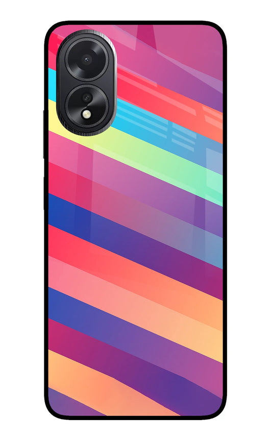 Stripes color Oppo A18/Oppo A38 Glass Case