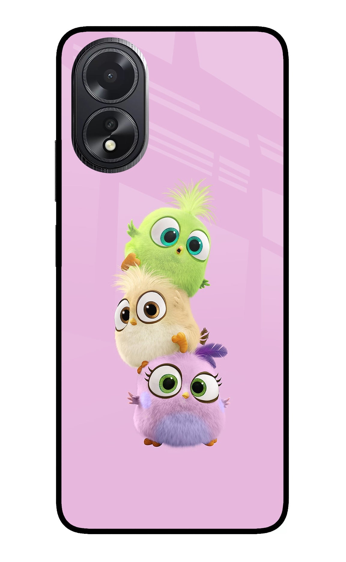 Cute Little Birds Oppo A18/Oppo A38 Glass Case