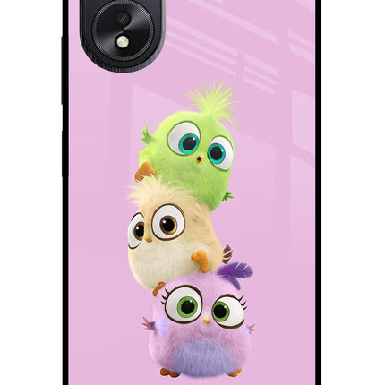 Cute Little Birds Oppo A18/Oppo A38 Glass Case Back Cover by Casekaro