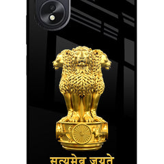 Satyamev Jayate Golden Oppo A18/Oppo A38 Glass Case