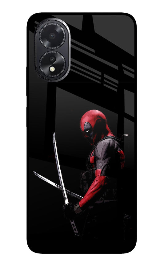 Deadpool Oppo A18/Oppo A38 Glass Case