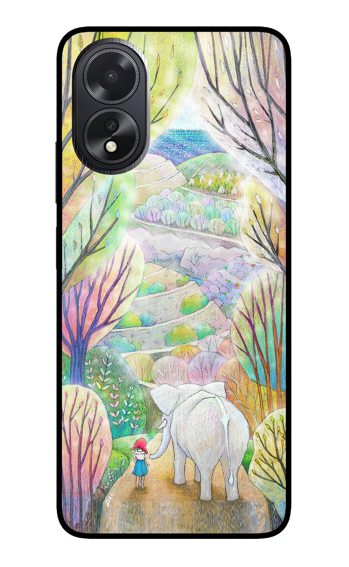Nature Painting Oppo A18/Oppo A38 Glass Case