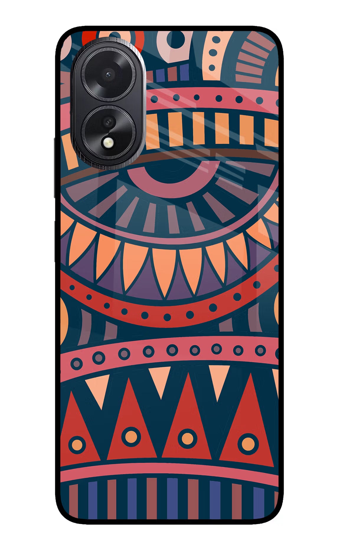African Culture Design Oppo A18/Oppo A38 Glass Case Back Cover by Casekaro
