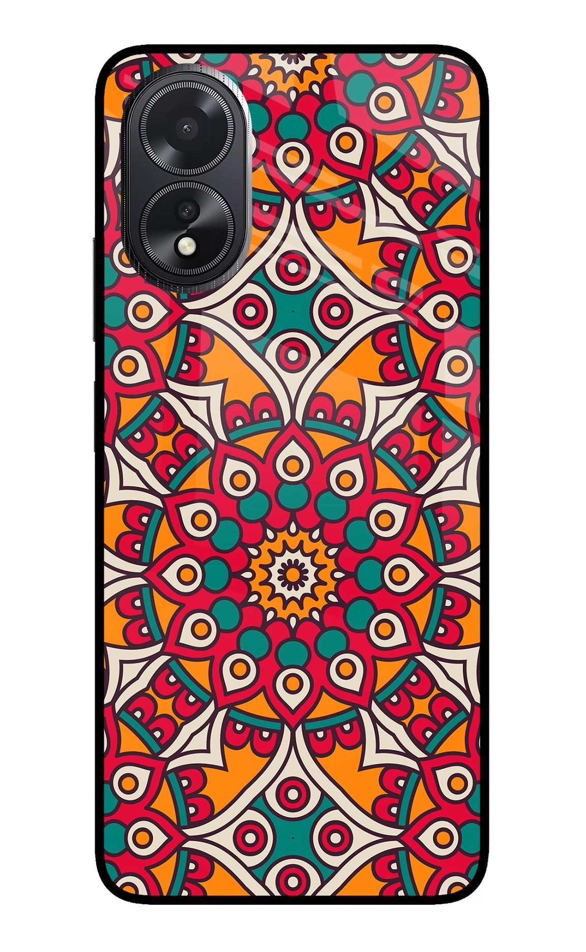 Mandala Art Oppo A18/Oppo A38 Glass Case