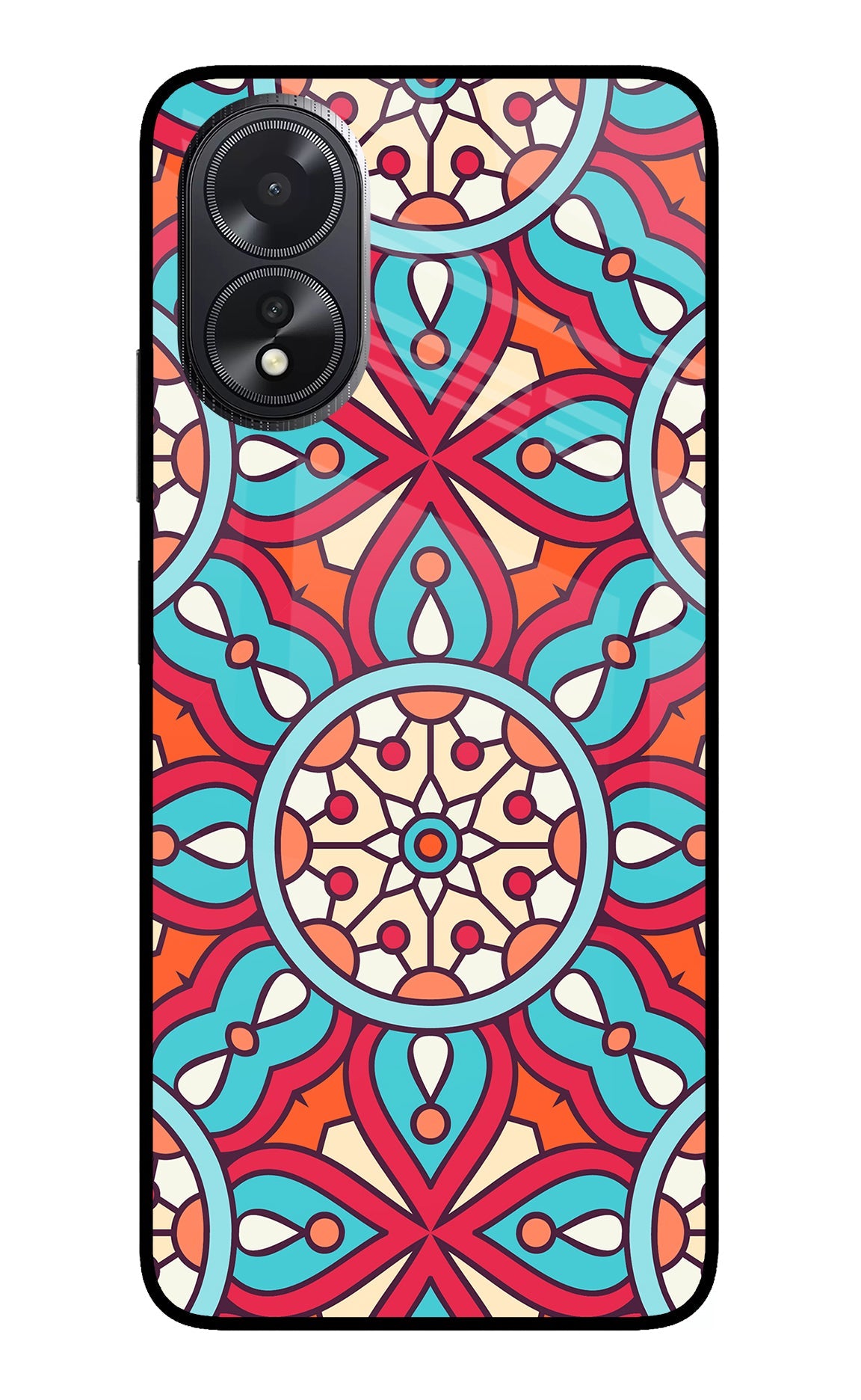 Mandala Geometric Oppo A18/Oppo A38 Glass Case