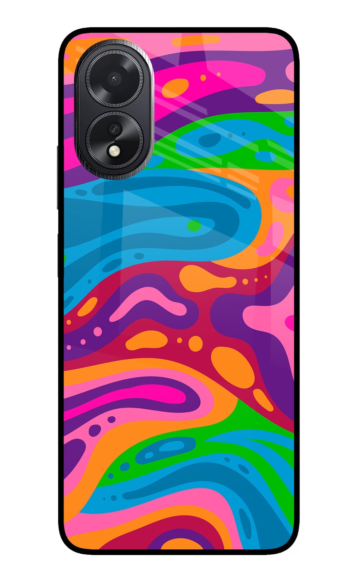 Trippy Pattern Oppo A18/Oppo A38 Glass Case