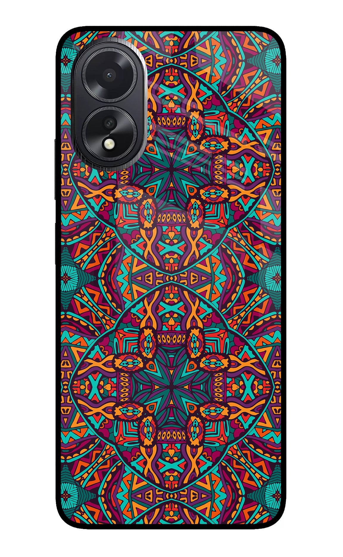 Colour Mandala Oppo A18/Oppo A38 Glass Case