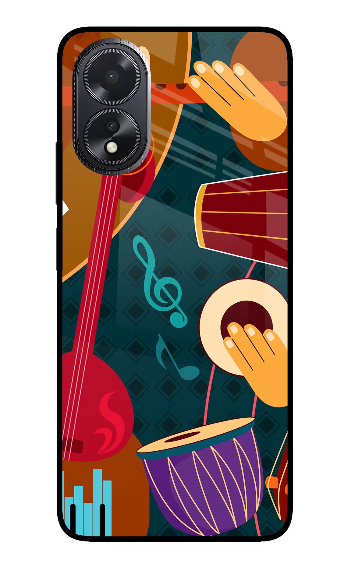 Music Instrument Oppo A18/Oppo A38 Glass Case