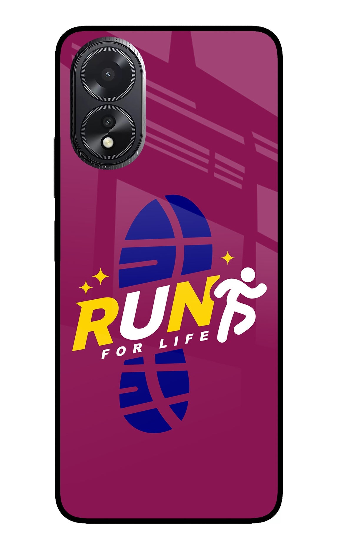 Run for Life Oppo A18/Oppo A38 Glass Case