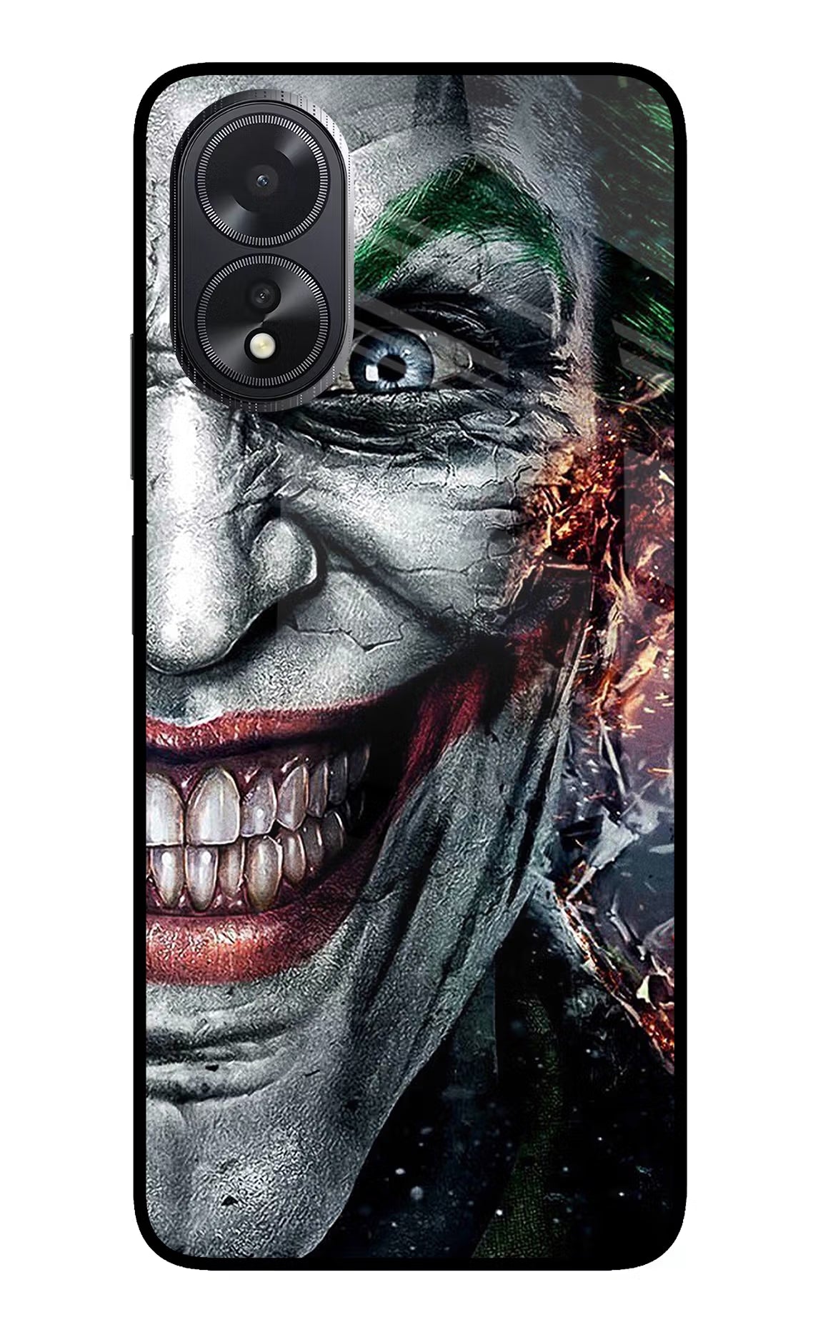 Joker Cam Oppo A18/Oppo A38 Glass Case Back Cover by Casekaro